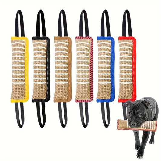 Jouet de mordant en jute pour chien – Entraînement, traction et prise en gueule