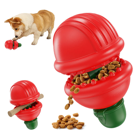 Jouet de mastication résistant pour chien destructeur – Support à friandise type “plante carnivore”