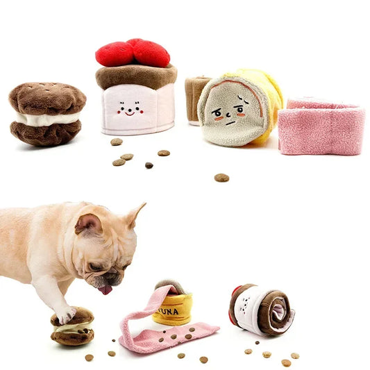Jouet de fouille gourmand pour chien – Puzzle interactif canette, fraise et cookie